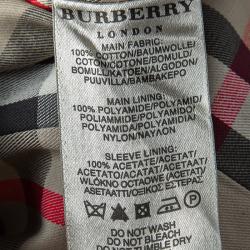 Pre Owned Burberry London Pale Grey Cotton Double Breasted Belted Trench Coat S