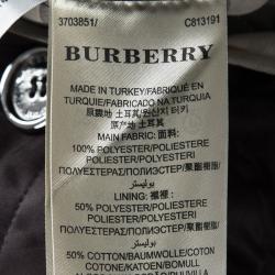 Pre Owned جاكت بربري بريت مبطن دايموند تفاصيل حواف كاروهات نوفا أسود M