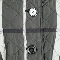 مملوكة مسبقًا Burberry Brit Checked Diamond Quilted Belted Jacket XL