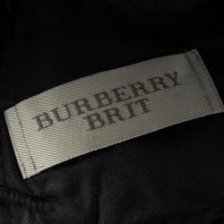 مملوكة مسبقًا Burberry Brit Checked Diamond Quilted Belted Jacket XL