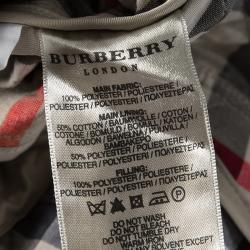 Pre Owned Burberry Brit Beige Diamond Quilted Button Front Jacket S