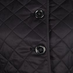 Pre Owned Burberry Brit Black Diamond Quilted Button Front Jacket M
