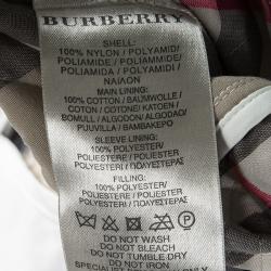 مملوكة مسبقًا Burberry Brit Off White Diamond Quilted Button Front Jacket S