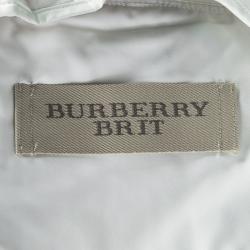 Pre Owned Burberry Brit Off White Diamond Quilted Button Front Jacket L