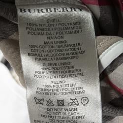 Pre Owned Burberry Brit Off White Diamond Quilted Button Front Jacket L