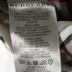 Pre Owned جاكيت بربري بريت أوف وايت نمط ماسي مبطن بأزرار أمامية M