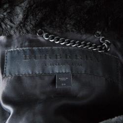 Pre Owned Burberry Prorsum Black Sheep Shearling Jacket S