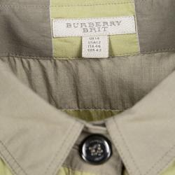 مملوكة مسبقًا فستان بربري بريت قصير مجمع قطن كاروهات متعدد الألوان L