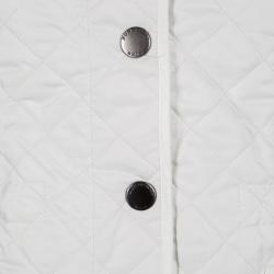 Pre Owned جاكيت بربري بريت أوف وايت نمط ماسي مبطن بأزرار أمامية S