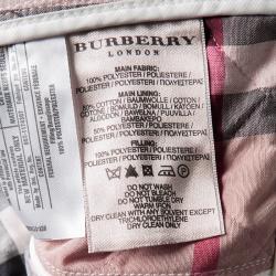 Pre Owned جاكيت بربري بريت أوف وايت نمط ماسي مبطن بأزرار أمامية S