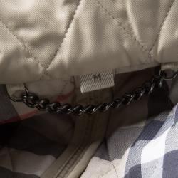 Pre Owned Burberry Brit Beige Diamond Quilted Button Front Jacket