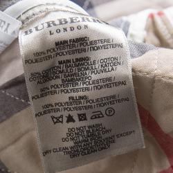 Pre Owned Burberry Brit White Diamond Quilted Button Front Jacket XS