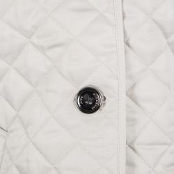 Pre Owned Burberry Brit Beige Diamond Quilted Button Front Jacket S