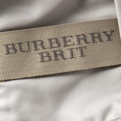 Pre Owned Burberry Brit Beige Diamond Quilted Button Front Jacket S