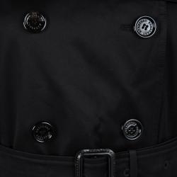 Pre Owned معطف بربري لندن واق من المطر حزام قطن أسود S