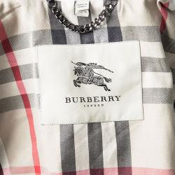 مملوكة مسبقًا معطف بربري لندن واق من المطر حزام صدر مزدوج بيج XS