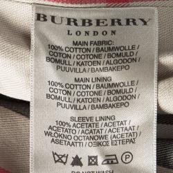 مملوكة مسبقًا معطف بربري لندن واق من المطر حزام صدر مزدوج بيج XS