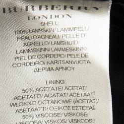 Pre Owned Burberry London Metallic Diamond Patterned Lambskin Belted Trench Coat M