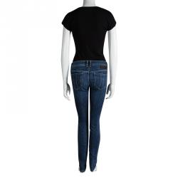 Pre Owned Burberry Brit Indigo Washed Denim Kensington Slim Fit Jeans S/M