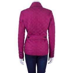 Pre Owned جاكيت بربري كوبفورد مبطن فوشيا M