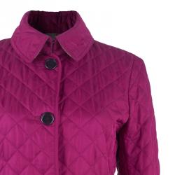 Pre Owned جاكيت بربري كوبفورد مبطن فوشيا M