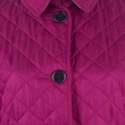 Pre Owned جاكيت بربري كوبفورد مبطن فوشيا M