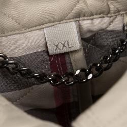 Pre Owned Burberry Brit Brown Diamond Quilted Button Front Jacket XXL