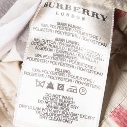 Pre Owned Burberry Brit Brown Diamond Quilted Button Front Jacket XXL