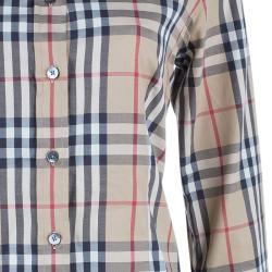 Pre Owned بلوزة بربري نوفاتشيك 3/4 أكمام قطن S