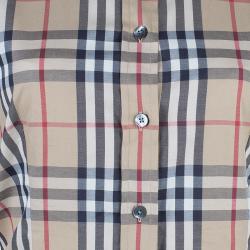 Pre Owned بلوزة بربري نوفاتشيك 3/4 أكمام قطن S