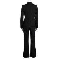 Burberry London Black Wool Pant Suit S