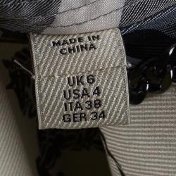 Pre Owned Burberry Monochrome Print Trenchcoat S