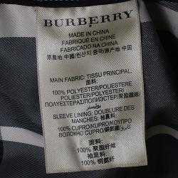 Pre Owned Burberry Monochrome Print Trenchcoat S