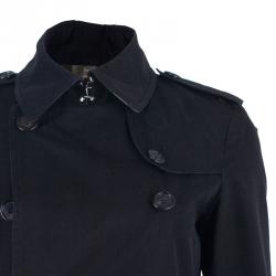 Pre Owned Burberry Black Kensington Long Heritage Trench Coat S
