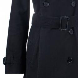 Pre Owned Burberry Black Kensington Long Heritage Trench Coat S