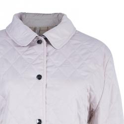 Pre Owned Burberry Nude/Pink Diamond Quilted Jacket L