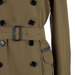 مملوكة مسبقًا Burberry Khaki Cotton-Gabardine Trenchcoat S