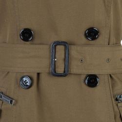 مملوكة مسبقًا Burberry Khaki Cotton-Gabardine Trenchcoat S