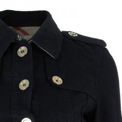 Pre Owned Burberry London Black Denim Jacket S