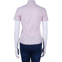 مملوكة مسبقًا Burberry Pink NovaCheck Blouse S