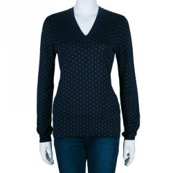 Pre Owned بلوزة بربري تريكو منقط M