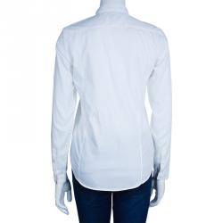 Pre Owned قميص بربري قطن أبيض XS