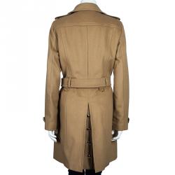 Pre Owned Burberry Beige Cashmere Tailored Coat M