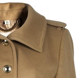 Pre Owned Burberry Beige Cashmere Tailored Coat M