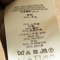 Pre Owned Burberry Beige Cashmere Tailored Coat M