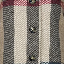 Pre Owned معطف بربري نوفاتشيك صوف بيج M