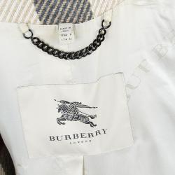 Pre Owned معطف بربري نوفاتشيك صوف بيج M