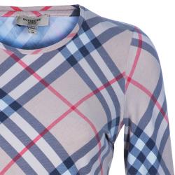 Pre Owned توب بربري تريكو أكمام طويلة نوفاتشيك بيج M