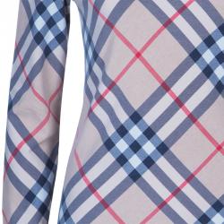 Pre Owned توب بربري تريكو أكمام طويلة نوفاتشيك بيج M