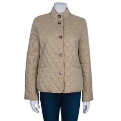 Pre Owned Burberry Beige Quilted Jacket M
